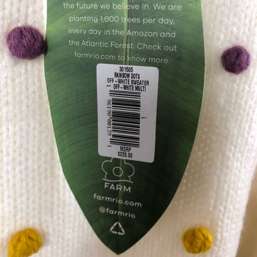 NWT Farm Rio Rainbow Dots Turtleneck Sweater Size: XS, L - Picture 7 of 12